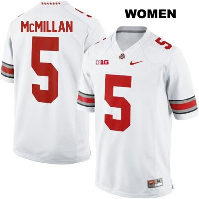 Women's NCAA Ohio State Buckeyes Raekwon McMillan #5 College Stitched Authentic Nike White Football Jersey AD20B85LX